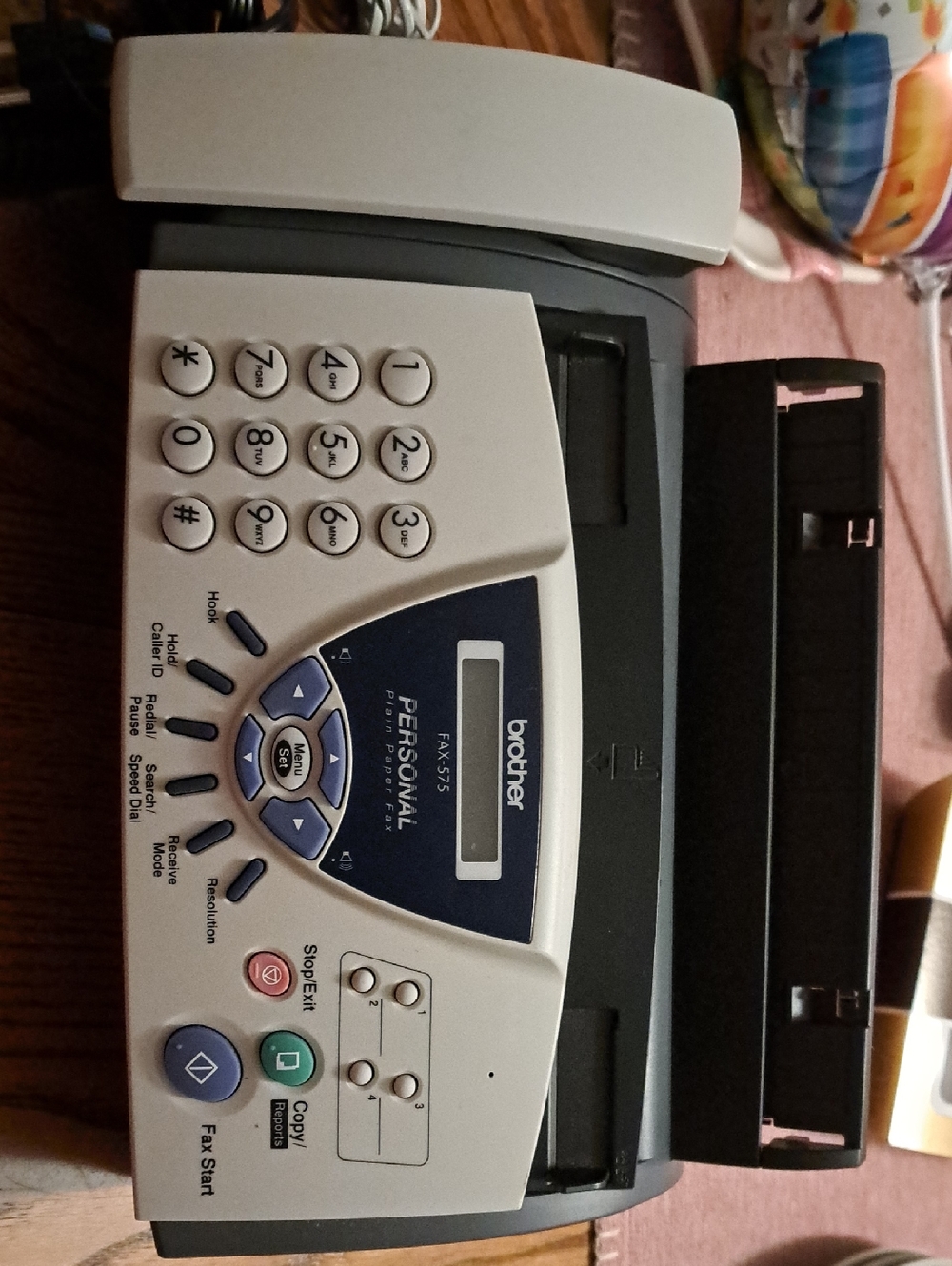 Brother Phone, Copier & Fax machine in white and navy